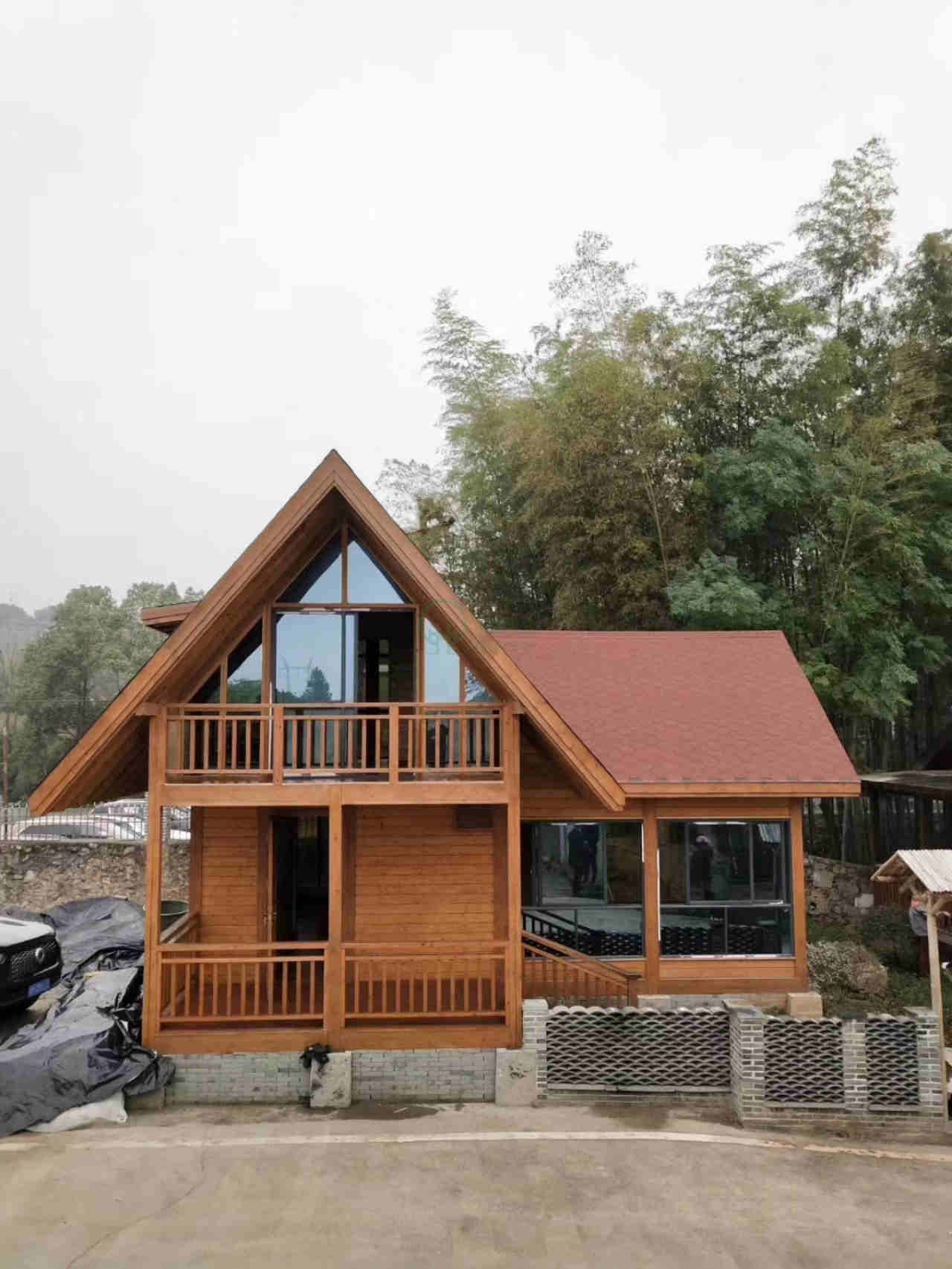 岳陽湖南防腐木木屋安裝案例