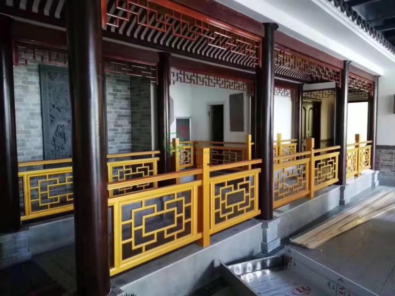 岳陽長沙防腐木圍欄扶手安裝案例